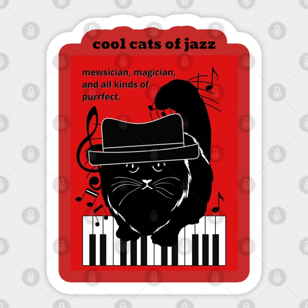 Cool Cats of Jazz Sticker by Rattykins